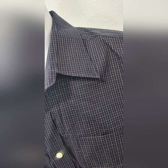 Eddie Bauer Navy Wrinkle Resistant Classic Fit Long Sleeve Size Large Cotton - Picture 5 of 13